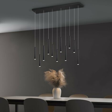 Lustre LED SMD 48W D 60 cm en métal acrylique suspension pour salon salle à  manger
