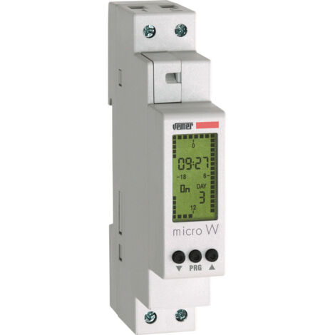 Programmateur numérique hebdomadaire sur rail DIN interrupteur horaire 1 module DIN
