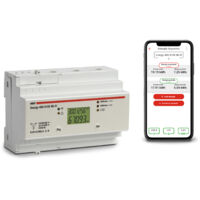 Compteur d’Énergie Électrique WiFi Triphasé Mesure Consommation Électrique avec APP Courant Max 100A Installation sur Rail DIN Vemer VE799300