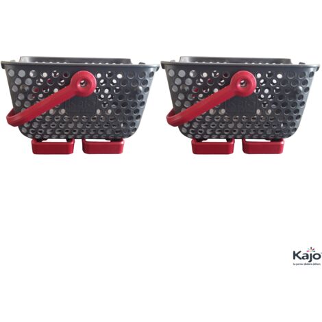 Panier  Lot de 2 paniers Kajo 4L Gris / Cerise