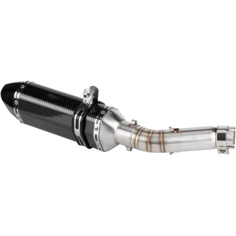 TOPIKY Système d'échappement Silencieux SlipOn avec DB Killer + MidPipe Fit pour CBR500R CB500F CB500X 20132015