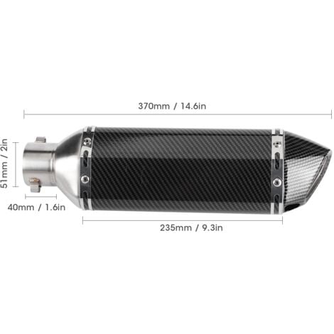 TOPIKY Système d'échappement Silencieux SlipOn avec DB Killer + MidPipe Fit pour CBR500R CB500F CB500X 20132015