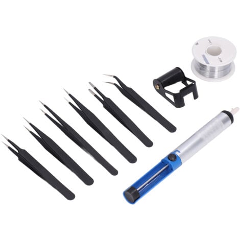 TONYSA Pistolet à souder 60 W, kit de fer à souder automatique, outil d'alimentation de soudure automatique 9 en 1 avec pompe à dessouder, fil d'étain