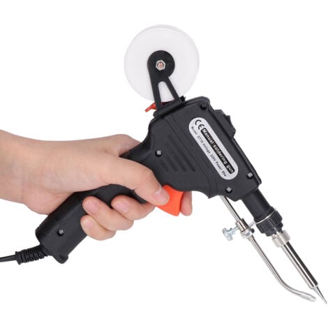 TONYSA Pistolet à souder 60 W, kit de fer à souder automatique, outil d'alimentation de soudure automatique 9 en 1 avec pompe à dessouder, fil d'étain