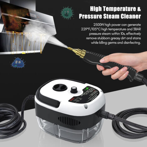 Nettoyeur Vapeur 2500W 10S Chauffage Rapide - Multifonction Avec Accessoires Pour Maison Et Voiture