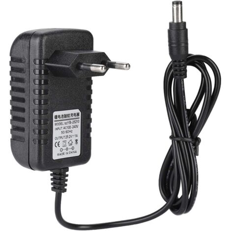 Tonysa – Adaptateur secteur 25.2V/1A – Chargeur Li-ion avec protections contre surtension et courts-circuits – Universel pour caméras CCTV et lampes LED