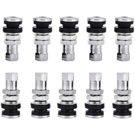 10 tiges de valve de pneu à visser, tiges de pneu, métal pour moto et voiture