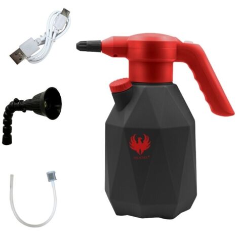 Phoenix – Pulvérisateur électrique 2L à batterie rechargeable – Autonomie jusqu'à 3h – Matériaux ABS/HDPE – 2 buses interchangeables pour pulvérisation précise