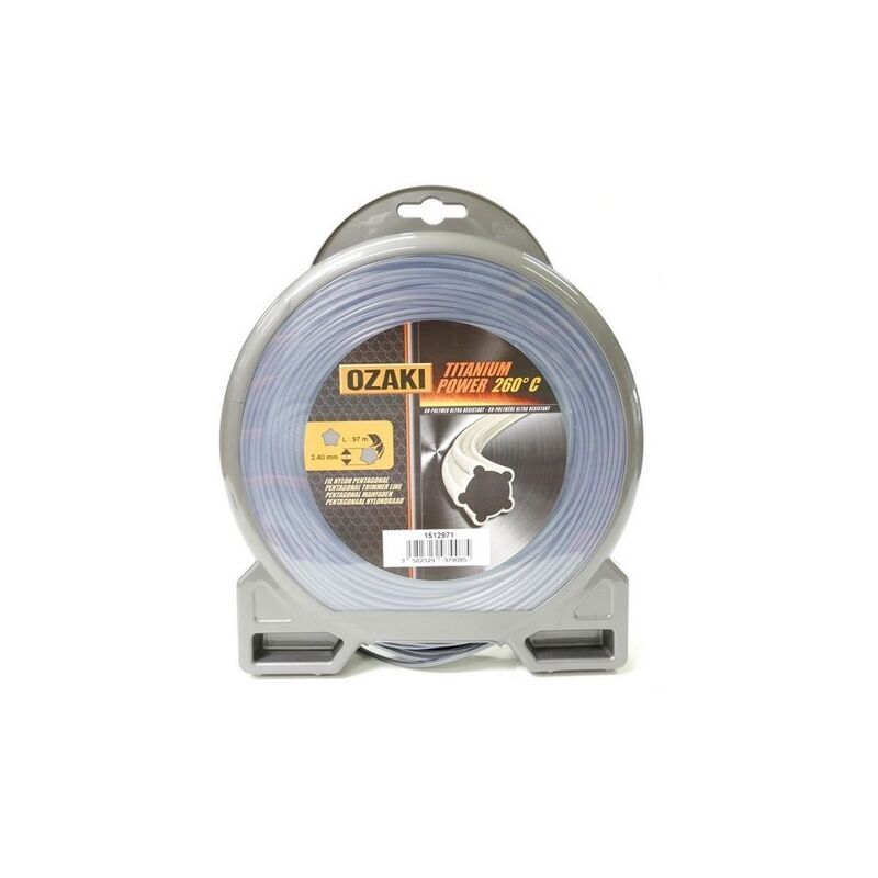 Fil Nylon Copolymère OZAKI TORNADO 25m - 3,90mm - Fil Aérodynamique Débroussailleuse Professionnel