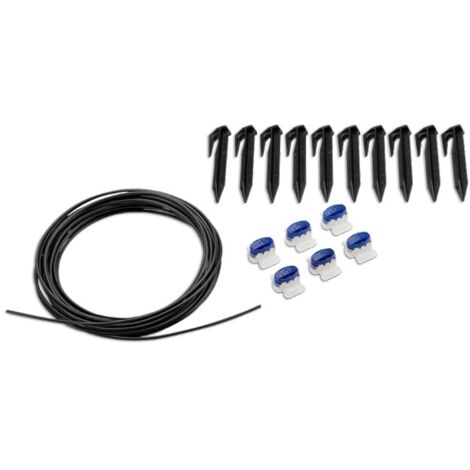 Husqvarna – Kit réparation câble robot tondeuse – Câble périphérique 5m – 6 coupleurs – 10 agrafes – Installation sécurisée pour pelouses
