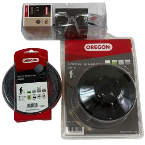 Oregon – Tête à fil universelle Tap and Go pour débroussailleuse – Compatible jusqu'à 33cc – Fil nylon Silencio 15m 2mm – Oeillet en cuivre résistant (1/5)