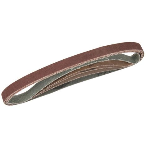 Bandes abrasives, 13 x 457 mm, 5 pcs Grains : 40, 60, 2 x 80 et 120