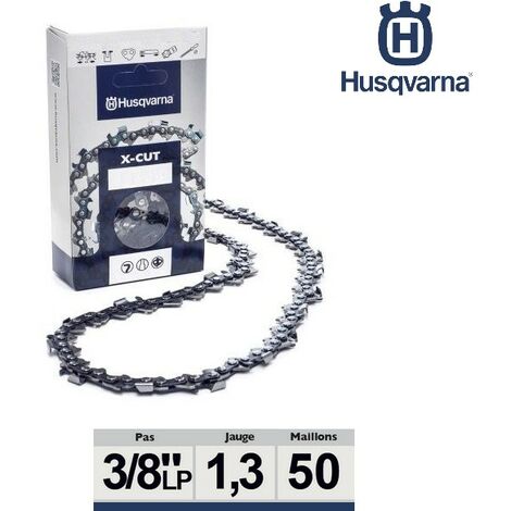 Husqvarna – Chaîne tronçonneuse 3/8 LP 050 50 dents – Compatible bois dur – Coupe précise et faible rebond – 585404250 (1/4)