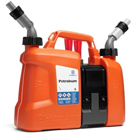 Husqvarna – Réservoir double essence et huile 5L/2,5L – Plastique avec arrêt automatique – Becs anti-fuite – 580754201