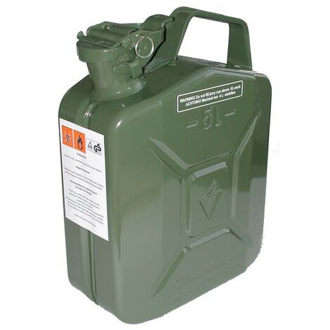 Jerrican metal armée américaine vert Hydrocarbure 5l