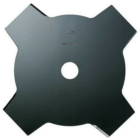 Disque coupe herbe 4 dents 255mm – Alésage 25,4mm – Pour débroussailleuses jusqu'à 36 cm³ – Coupe nette des herbes denses (1/2)