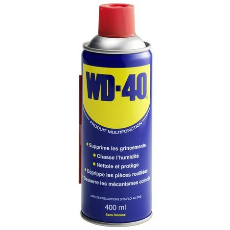 Wd-40 – Bombe dégrippant 400 ml – Aérosol sans silicone – Lubrification et protection contre la corrosion – Pour métaux et plastiques