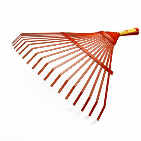 Outils Wolf – Balai à gazon 50 cm – 22 dents plates pour ramassage efficace – Angle d'attaque optimal – Peinture anti-corrosion (1/3)