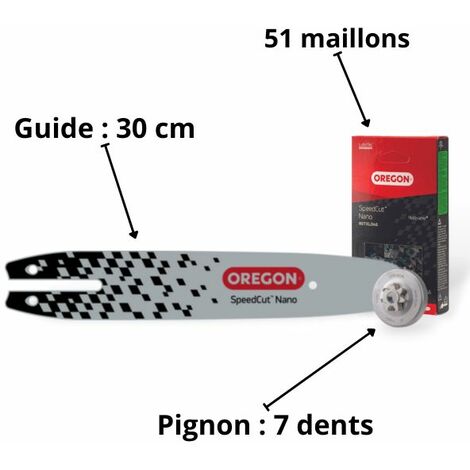 Kit guide, chaîne, pignon tronçonneuse Stihl Oregon SpeedCut Nano 614380