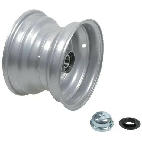 Jantes en acier 7.00x8 - 4 trous - Gris - Pour tondeuse, quad, vélo