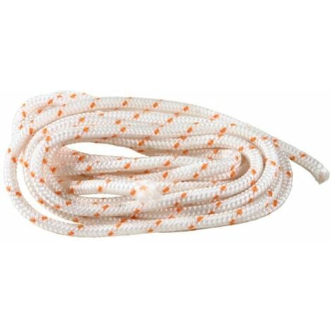 Corde lanceur universelle 5.5 mm – Polyamide tressé 16 fuseaux – Longueur 2 mètres – Usage intensif pour motoculteurs