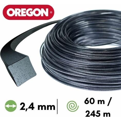 Fil nylon / alu carré Oregon Nylium® débroussailleuse 2,4 mm  60 mètres