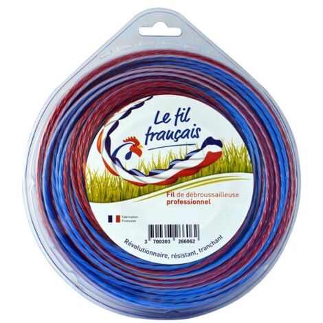 Oleo Mac – Fil débroussailleuse hélicoïdal 2,4 mm – Longueur 88m – Coupe nette et silencieuse – Compatible débroussailleuses thermiques et à batterie