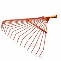 Outils Wolf – Balai ramasse feuilles 50 cm – 20 dents rondes – Angle d'attaque optimal – Emmanchage sans vis ni clou