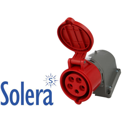 RoadEu – Presa a muro IP66 CEE 16A con interruttore differenziale e magnetotermico – 230V 3P monofase – Impermeabile e antipolvere – Ideale per esterni e ambienti umidi