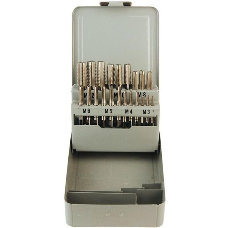Tarauds hss de 3 à 12 mm coffret de 7 jeux de 3 tarauds