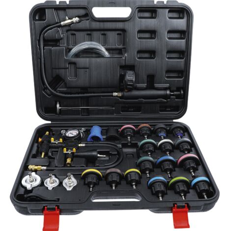 Silverline 647951 Kit Tester Pressione Radiatore Universale 18 Pezzi - Pompa Manuale, 13 Adattatori, Termometro - 4