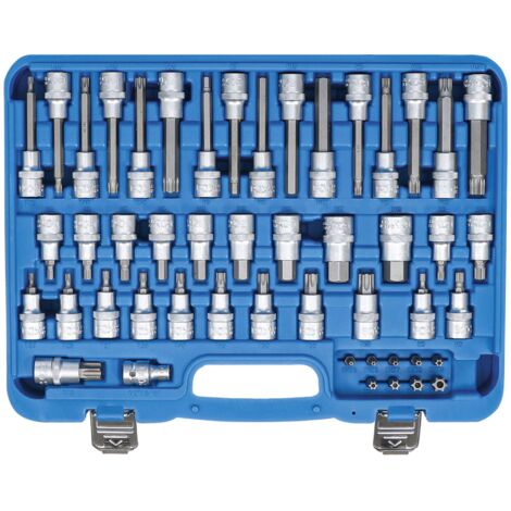 Kit 40 Pièces Inserts Hexagonaux + XZN + Torx - Chrome Vanadium - Pour Bricoleurs