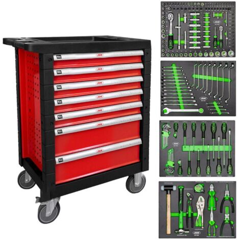 CARRELLO DA OFFICINA A 7 CASSETTI COMPLETO DI 172 UTENSILI