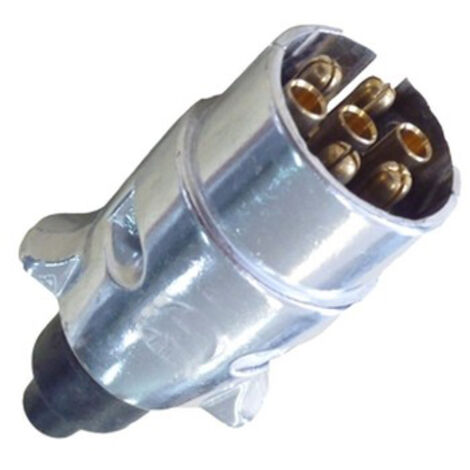 PRESA PER RIMORCHIO MASCHIO IN ALLUMINIO A 7 PIN DA 12 VOLT