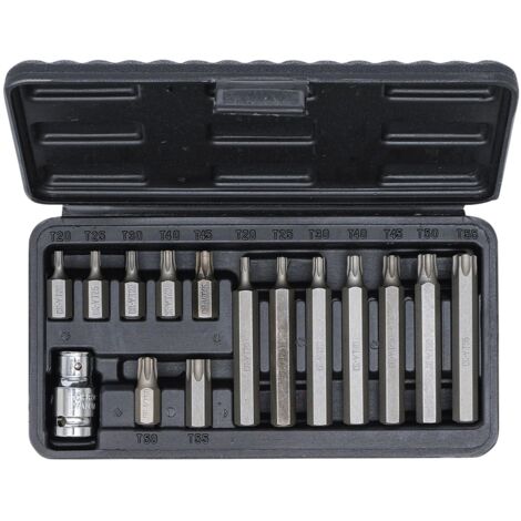 PUNTE TORX, SET DI 14 PUNTE + ADATTATORE DA 1/2"