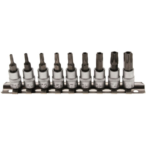 BGS TECHNIC PUNTE TORX QUADRATE 1/4 CROMO VANADIO