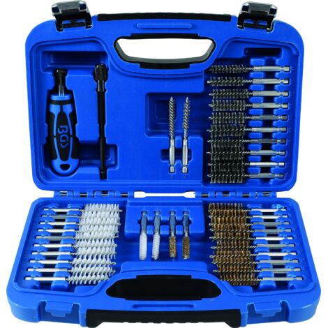 38 KIT DI SPAZZOLE PER LA PULIZIA DI INIETTORI, CANDELE, ACCIAIO, OTTONE, NYLON