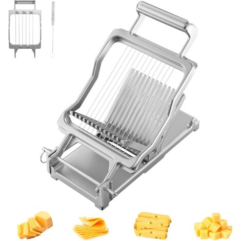 Coupe Fromage Professionnelle, Trancheur à Fromage, Coupe Cheddar avec Lames de 1 cm & 2 cm d'épaisseur, Fil en Acier Inoxydable 316, Idéale pour Restaurants, Traiteurs et Cuisines à Domicile (1/5)