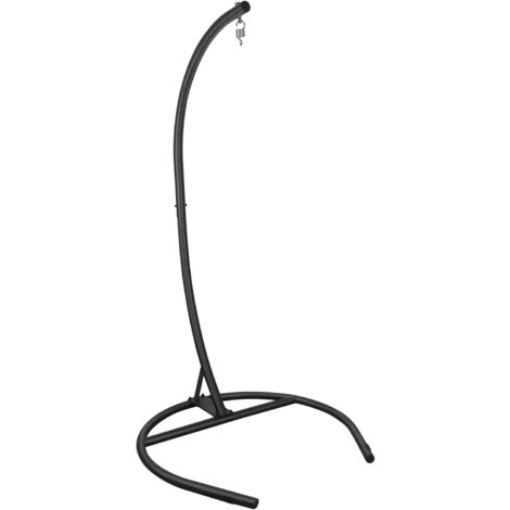 Support de Fauteuil Suspendu, Support Chaise Suspendue, Charge Maximale 150kg, Convient pour Intérieur, Extérieur, Noir (1/5)