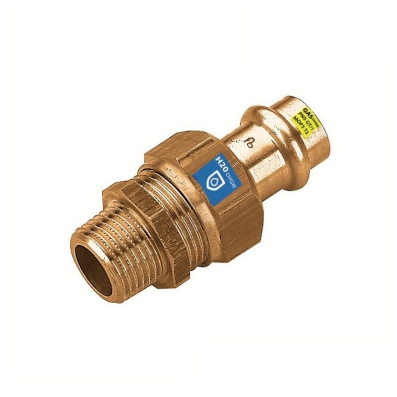 Sanpro Pressfitting Kupfer Stopfen 15mm - 3er Pack Für Gas & Wasser Installation