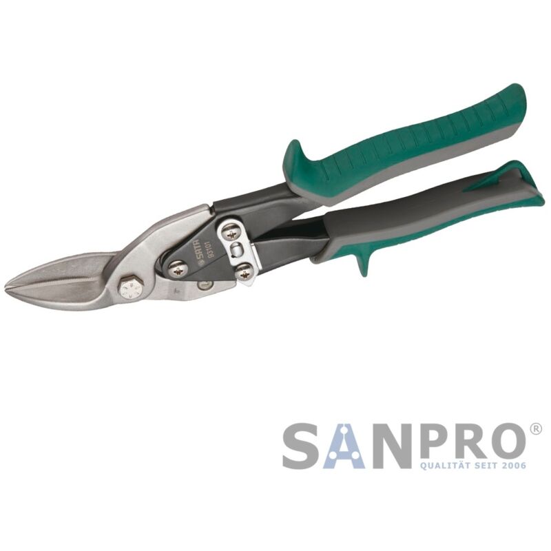 BRLLIANT TOOLS Left-Handed Tin Shears - 10 Inch Lever Action Metal Snips For Sheet Metal, Powered By KS Tools