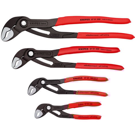 Knipex Cobra Wasserpumpenzangen-Satz, DIN ISO 8976, 4-teilig