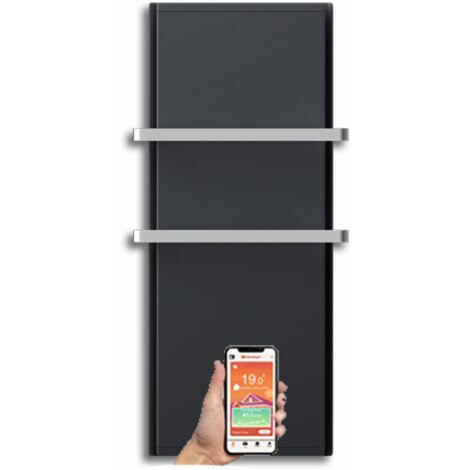 Radialight ICON 2B Radiateur électrique Dual-Therm vertical à faible consommation avec Wi-Fi 1000W Gris Anthracite (1/10)