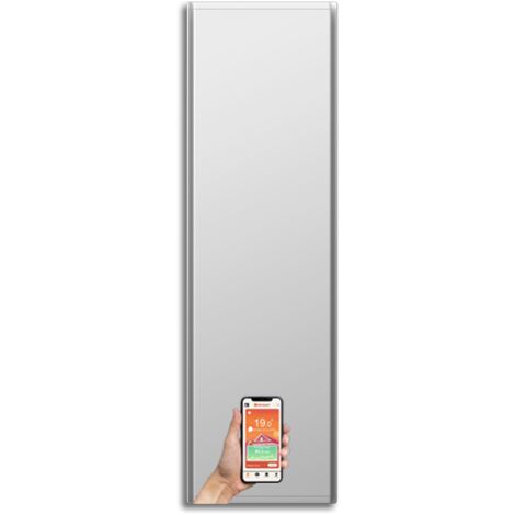 Radiateur électrique vertical 1500W – DUAL-THERM avec Wi-Fi – Surface satinée ultra plate – Protection IP24 pour salles de bain – Radialight (1/5)