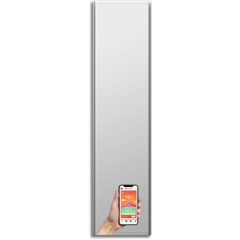 Radiateur électrique vertical 2000W – Technologie Dual-Therm – Wi-Fi – Protection IP24 – Dimensions 45x180x10,5 cm – Barres porte-serviettes – Radialight