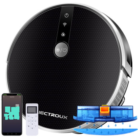 Liectroux – Aspirateur robot laveur C30B – 6500Pa d'aspiration – WiFi, contrôle vocal – Nettoyage humide intelligent – Compatible Alexa & Google Home