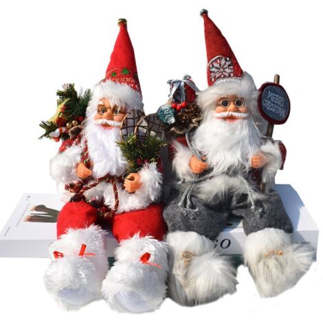 Marionnette Père Noël 30 Cm – Peluche à Main De Noël, Jeu De Rôle Interactif, Cadeau Enfant, Douce Et Durable