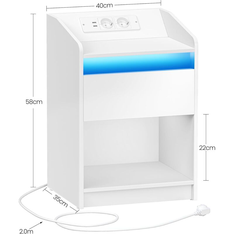 Set Di 2 Comodini Con Cassetto E Vano Con Anta 40 X 35 X 70 Cm MDF Marrone Dec035198 87868356