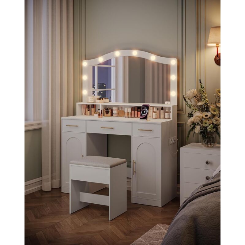 T4TREAM Fasciatoio Da Trucco Con Specchio E Luci: Il Tuo Angolo Beauty Da Sogno