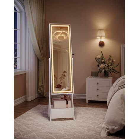 Armadio Per Gioielli Bambini Con Specchio A Figura Intera - Rosa, 31.5x30x115 Cm, Cassetti E Ganci - Foto 10